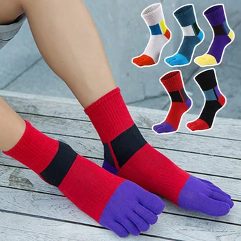  Осенние носки с пятью пальцами для мужчин и женщин, мягкие хлопчатобумажные гольфы, дышащие, впитывающие пот, спортивные носки с раздельными носками Sox