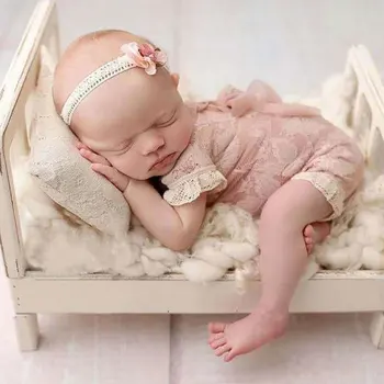  Профессиональный художественный снимок драгоценных воспоминаний, фотография новорожденного, деревянная кровать, уникальный персонализированный дизайн