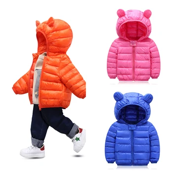  Зимняя одежда для малышей, хлопковое пальто, куртка, комбинезон, Детская одежда, Детская куртка с капюшоном для мальчиков и девочек