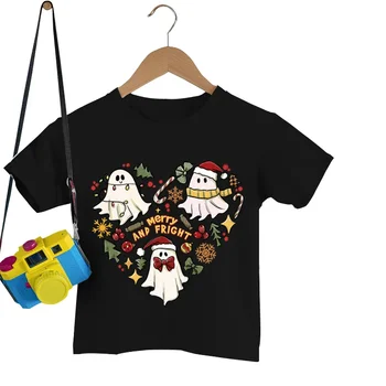  2023 Новые рождественские детские футболки с короткими рукавами и принтом 