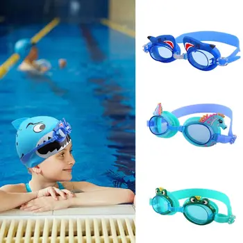  Водонепроницаемые плавательные очки, Мультяшные противотуманные очки для плавания, Четкий обзор, Регулируемые очки для плавания Для детей, Подарки для детей