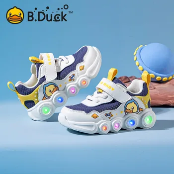  B.Duck/ Детские спортивные ледоступы; Детская обувь на мягкой подошве для малышей; Детская обувь для девочек и мальчиков; Дышащие сетчатые кроссовки; Модная детская обувь;