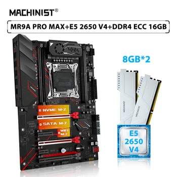  MACHINIST X99 MR9A PRO MAX Комплект материнской платы LGA 2011-3 Комплект процессора Xeon E5 2650 V4 CPU 16GB = 2pcs * 8GB ECC DDR4 RAM Memory NVME