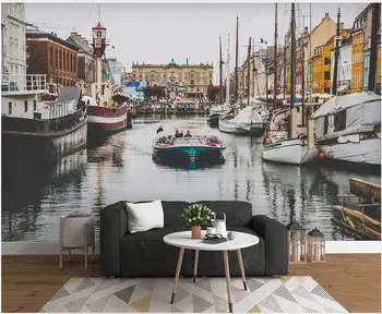  3d фотообои в европейском стиле с плавающей венецианской гаванью, домашний декор, обои для спальни, 3D панели на стене