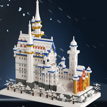  Новый Лебединый Каменный Замок Schloss Neuschwanstein Творческий Набор City DIY Модель Строительные Блоки Кирпичи Игрушки Для Детей Взрослый Подарок