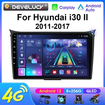 Android 12 Автомагнитола для Hyundai i30 II 2 GD 2011-2017 2 Din Стерео Мультимедийный Видеоплеер GPS 4G Carplay Auto DVD Головное устройство
