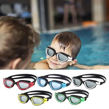  Профессиональные линзы для взрослых с защитой от запотевания и ультрафиолета, Мужские и женские очки для плавания, водонепроницаемые регулируемые силиконовые очки для плавания в бассейне