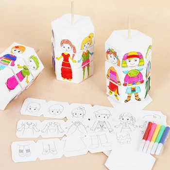  Акварельная живопись Игрушки для рисования Цветная Заполняющая бумага Вращающаяся переупаковка Граффити Детские поделки Головоломки Развивающие игрушки