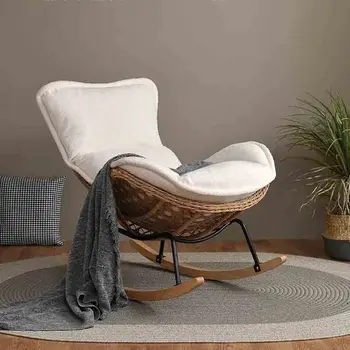  Одноместные стулья для гостиной Relax Европеизм Антиквариат Стулья для гостиной из ротанга Минималистская дизайнерская мебель Sillones