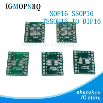  10ШТ TSSOP16 SSOP16 SOP16 SMD-DIP16 IC Адаптер Конвертер Плата Разъема Модуль Адаптеры Пластины 0.65 мм 1.27 мм Интегрируют