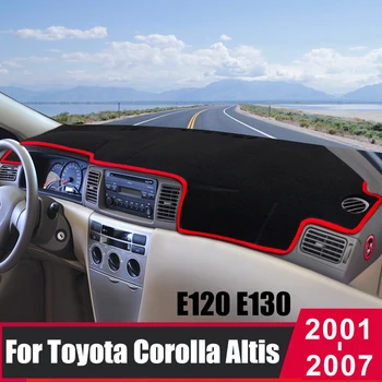  Для Toyota Corolla IX E120 E130 2001-2004 2005 2006 2007 Крышка Приборной панели Автомобиля Солнцезащитный Козырек Избегайте Света Коврик Ковры Аксессуары