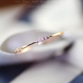  Самое продаваемое новое 14-каратное позолоченное 9 маленьких бриллиантов изысканное маленькое свежее европейское и американское кольцо ювелирное кольцо
