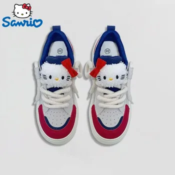  Sanrio Hello Kitty Cinnamoroll Melody Парусиновые Сетчатые Кроссовки С Игрушечными Куклами; Обувь Для Милых Дышащих Студентов; Новая Повседневная Обувь Для Настольных Игр