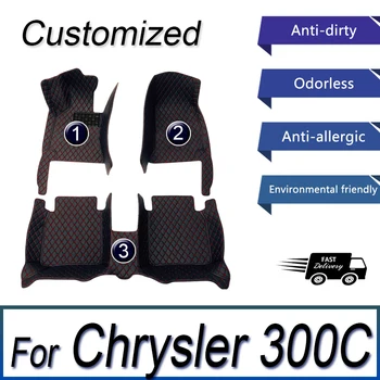 Автомобильные коврики для Chrysler 300C (Седан) 2012 2013 2014 2015 2016 Пользовательские автоматические Накладки для ног автомобильный ковер