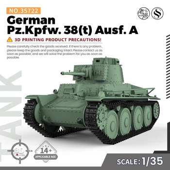  SSMODEL 35722 V1.6 1/35 Комплект моделей из полимерной 3D-печати German Pz.Kpfw. 38 (t) Ausf. A