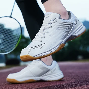  Роскошные мужские теннисные тренировочные кроссовки Большого размера, нескользящие студенческие молодежные кроссовки для бадминтона, удобные волейбольные теннисные туфли
