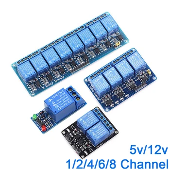  5v 12v 1 2 4 6 8-полосный релейный модуль для arduino 1 2 4 6 8-канальный релейный модуль с релейным выходом оптрона В наличии
