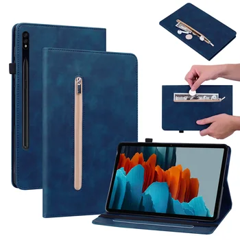  Чехол Для samsung Galaxy Tab S7 T870 T875 11 Case Роскошный Кожаный Бумажник На молнии Tablet Funda Для Galaxy S8 11 SM-X700 X706 2022