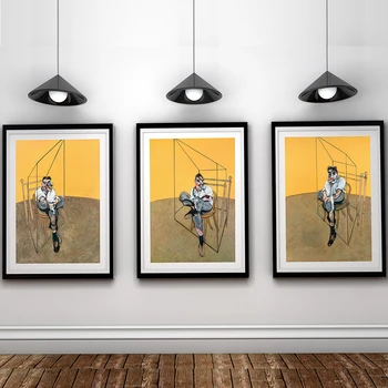  Плакаты с триптихом Фрэнсиса Бэкона, три Люциана Фрейда, абстрактная живопись на холсте, настенные панно, украшения для дома в гостиной
