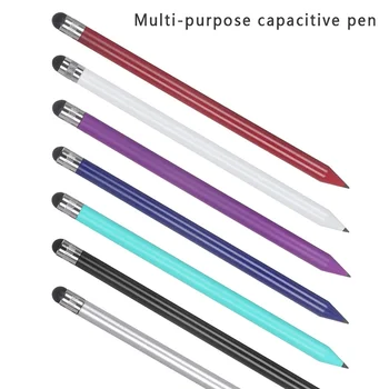  100шт Красочных емкостных ручек, стилус для сенсорного экрана, карандаш для iPhone Samsung, планшет iPad, многофункциональные ручки с сенсорным экраном