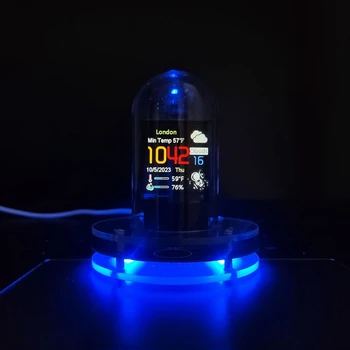  Ламповые часы RGB Nixie Smart WIFI, Подключенный к сети СВЕТОДИОДНЫЙ IPS-цветной экран, аналоговый цифровой ламповый ночник 