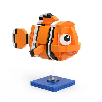  Рыба-клоун с подставкой, 165 деталей, строительные игрушки из мультфильма MOC Build