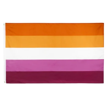  1ШТ 90x150 см закат Лесбийской Гордости Флаг Флаг баннер
