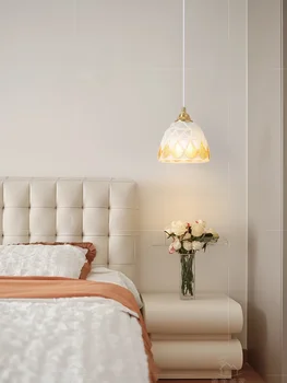  Французские ретро-светильники для ресторана, современные и минималистичные цветные ракушки, подвесные светильники у кровати в спальне, креативная балконная прихожая