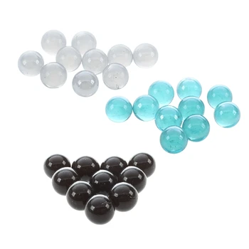  10 Шт мраморных шариков 16 мм Стеклянные шарики для рукоделия, цветные самородки, игрушки, прозрачные, черные и светло-голубые (3 комплекта)