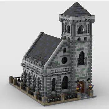  Модель Old Chapel с детализированным интерьером, набор строительных игрушек 6227 шт. MOC