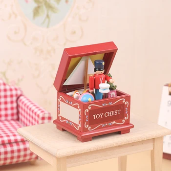  Кукольный домик 1:12 Миниатюрная коробка для игрушек Рождественский Щелкунчик Модель Детские игрушки для ролевых игр Аксессуары для кукольного домика