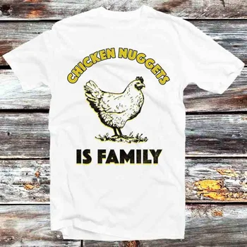  Куриные Наггетсы-семейная забавная футболка в винтажном стиле Ретро, крутой топ с рисунком Аниме B629
