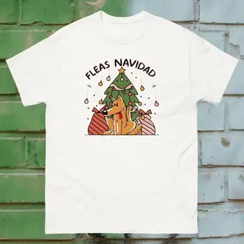  Веселая рождественская футболка Fleas Navidad