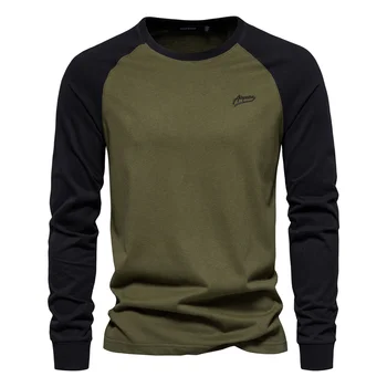  Y2K Techwear Мужские футболки из 100% хлопка С длинным рукавом и круглым вырезом, Повседневные футболки Pactwork для мужчин, Новые Весенние дизайнерские Футболки, Мужская одежда