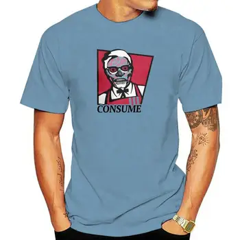  Мужские футболки KFC They Live, новинка, футболки из 100% хлопка, футболки с коротким рукавом, одежда для вечеринок с круглым вырезом