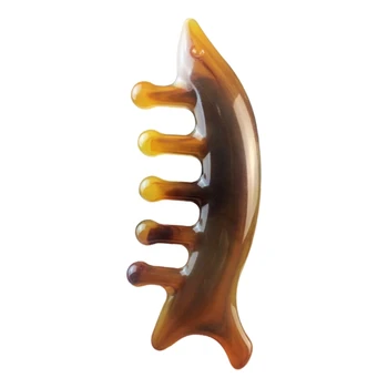  Массажная расческа для волос, 5 зубьев, полимерная расческа, инструмент для массажа головы, скребок E1YF