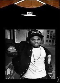  Винтажная черная футболка Eazy-E Rapper с коротким рукавом