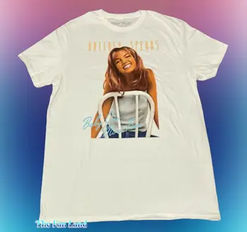  Новая белая мужская винтажная концертная футболка Britney Spears Baby One More Time