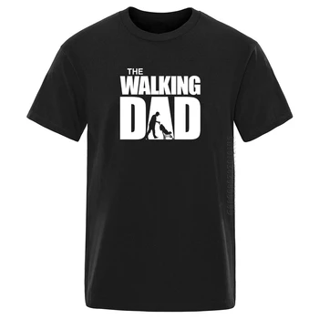 мужская 2020 100% Хлопковая красивая футболка The Walking Dad Pram С Простым Буквенным принтом, Летняя Мода в стиле Хип-Хоп, Мужские футболки, однотонные