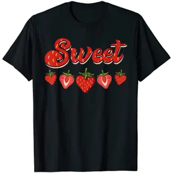  Футболка Sweet Strawberry Fruitarian Strawberry Berry Fruit Lover, Повседневная футболка оверсайз, хлопковые футболки Four Seasons
