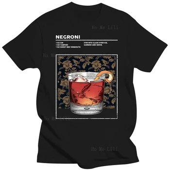  Новый коктейль-коктейль Negroni Ликер Happy Hour Bartender Летняя хлопковая футболка оверсайз с коротким рукавом и круглым вырезом 2023 года выпуска