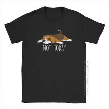  Забавная футболка с собакой Бигль Не сегодня, мужские топы для взрослых, забавная футболка с круглым вырезом, футболка из 100% хлопка