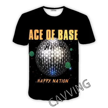  Повседневные футболки с 3D-принтом Ace of Base Band, футболки в стиле хип-хоп, топы в стиле харадзюку, одежда для мужчин/женщин