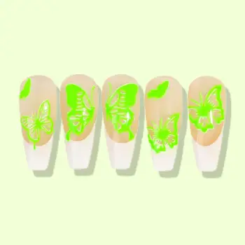  1 Комплект Модных наклеек для ногтей Разнообразные узоры Цветостойкая Наклейка для ногтей Весна Лето Наклейка для ногтей