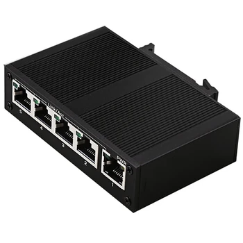  5-портовый сетевой коммутатор 100 Мбит /с Ethernet промышленного класса, неуправляемый промышленный сетевой разветвитель рельсового типа