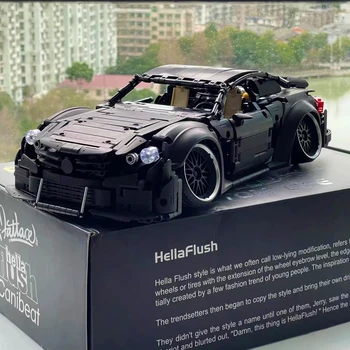  Высокотехнологичный городской гоночный автомобиль Black Warrior, строительные блоки, Техническая модель суперспортивного автомобиля, Кирпичи, Игрушка для детей, подарки MOC