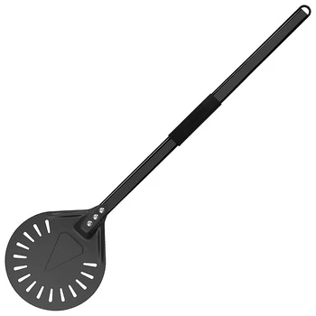 Новый металлический инструмент для чистки пиццы большого размера, профессиональный длинный круглый инструмент для пиццы, алюминиевая регулируемая ручка для выпечки, съемная ручка