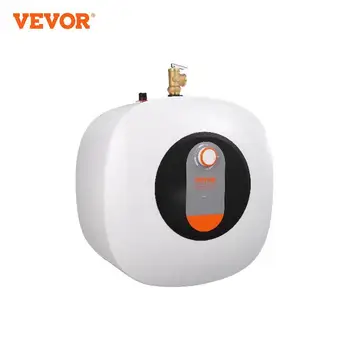  Электрический мини-водонагреватель VEVOR, 2.5/4/8- Резервуар для хранения горячей воды, предохранительный клапан для повышения температуры, для ванной комнаты Kichen