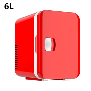  6-литровый мини-холодильник 12V 110V 220V Портативный холодильник для автомобиля, кухни, дома, кемпинга, комнаты для напитков, морозильной камеры, подогревателя и охладителя 미니냉장고