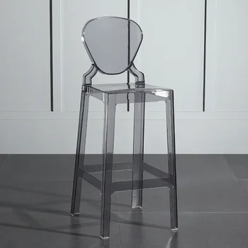  Акриловый Прозрачный Барный стул Высокий Табурет в Скандинавском стиле Хрустальный Барный стул